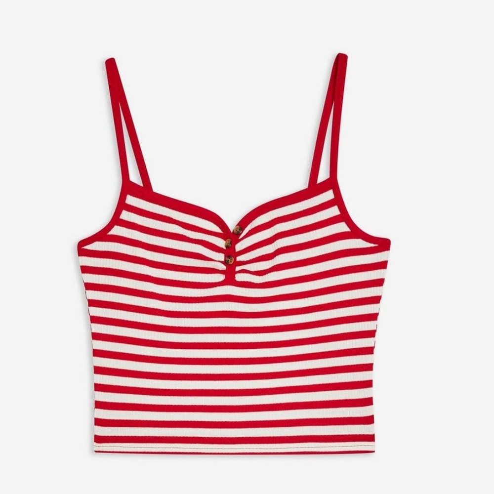 🎁 Topshop Stripe Crop Tank - Picture 2 of 9